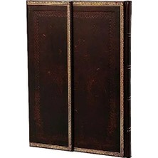 Erdo Ticaret Black Moroccan Grande Unlined Hardcover Journal