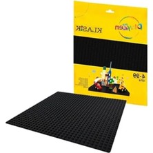 Erdo Ticaret 25X25 cm Siyah Zemin Plakası, Yapı Blokları ile Uyumlu