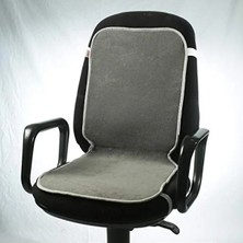 Erdo Ticaret Terletmeyen Gri Büro Koltuğu ve Araç Koltuğu Pedi, 93X40 cm