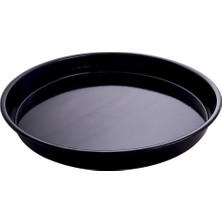 Abnturk 42X6CM Emaye Fırın Tepsisi Yüksek Isıya Dayanıklı Yuvarlak Çinko Tepsi En Sağlıklı Emaye Börek Baklava Tepsisi Yaşam Boyu Garantili Piano Black Serisi Çizilmez Siyah Emaye Dünyanın 1 Numarası Türkmalı
