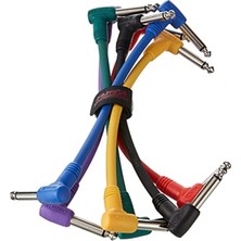 Erdo Ticaret 15 cm Uzunluğunda Gitar Pedal Kablosu Seti, Toplam 6 Adet