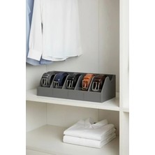 Erdo Ticaret 5 Bölmeli Kemer Düzenleyici Organizer - Makyaj ve Takı Için Gri