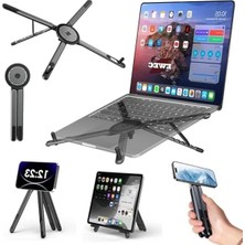 Erdo Ticaret Katlanabilir Masaüstü Standı, Laptop ve Tablet Için, Metal Yapı