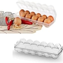 Erdo Ticaret 12'li Şeffaf Kapaklı Kilitli Yumurta Saklama Kabı