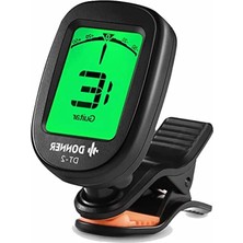 Erdo Ticaret Gitar Tuner Klipsli Hassas Kromatik, Akustik Gitar Bas Keman Ukulele Tuner Dt-2