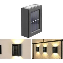 Erdo Ticaret Güneş Enerjili Bahçe Aydınlatması, Çift Taraflı Aplik ile LED Işık