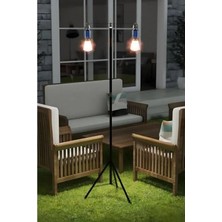 Erdo Ticaret 2 Lambalı, Askılı, Şarjlı LED Solar Aydınlatma Seti - Su Geçirmez Metal Standlı