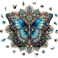 Erdo Ticaret Mandala Kelebeği Ahşap Puzzle - 250 Parça, 29 x 29 cm