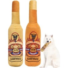 Erdo Ticaret 2 Adet Köpek Peluş Şişe Oyuncak, Büyük Boy Isırma Oyuncağı