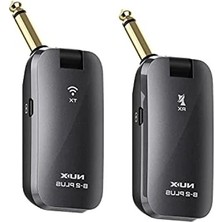 Erdo Ticaret B-2 Plus 2.4 Ghz Kablosuz Gitar Sistemi, Kablosuz Adaptör (Cep Formatı, Pil Ömrü Maks. 7 Saat, Geniş Menzil, 32 Bit/48 Khz Hi-Res Ses Kalitesi, Jak Fişi), Siyah