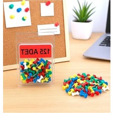 Erdo Ticaret Renkli Harita Çivisi - 125 Adet Mantar Pano Iğnesi