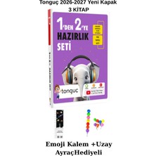 Tonguç Akademi Tonguç 1'den 2'ye Hazırlık Seti (3 Kitap) Yeni Kapak Set(Uzay A,+Emoji Kalem H)2026-2027 Maarif