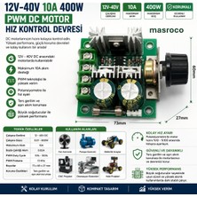 12V-40V 10A 400W Pwm Dc Motor Sürücü Devresi