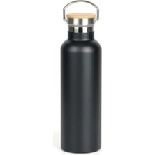 Erdo Ticaret Sızdırmaz Kilitli Bambu Kapaklı Çelik Termos, 750 ml