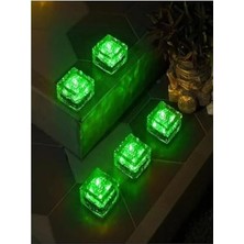 Erdo Ticaret Yeşil Renk Güneş Enerjili LED Bahçe Aydınlatma, Tuğla Görünümlü