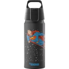 Erdo Ticaret Sıgg - Wmb One Superman Alüminyum Içecek Şişesi, Karbondioksit Için Uygun, Sızdırmaz, Tüy Kadar Hafif, Bpa Içermez, Iklime Zarar Vermez, Sertifikalı, Spor ve Okul, Siyah, 0,6 L