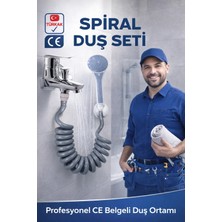 Plasyay Spiral Duş Hortumu ve Seti Özel Gri
