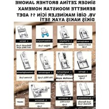 Erdo Ticaret 11 Parça Aile Dikiş Makinesi Ayak Seti, Singer Janome ile Uyumlu