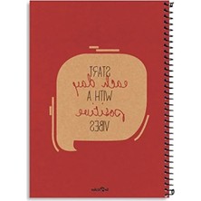 Erdo Ticaret Eco Kraft Sert Kapaklı, Spiralli Defter, 200 Sayfa