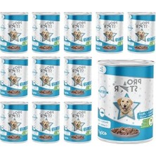 Erdo Ticaret Yetişkin Köpek Için Balıklı ve Jöleli Konserve Mama, 400 gr x 12 Adet