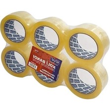 Erdo Ticaret Şeffaf Koli Bandı, 45 cm x 100 M, 6'lı Paket