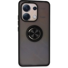 Semeglbl Newface Xiaomi Redmi Note 13 4g Kılıf Montreal Yüzüklü Silikon Kapak - Siyah
