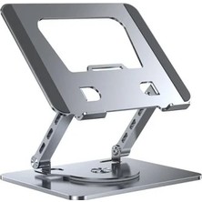 Erdo Ticaret 360 Derece Dönen Katlanabilir Laptop Standı - Hafif ve Taşınabilir