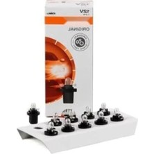 Erdo Ticaret Siyah Soketli Mini Dipsiz Gösterge Ampul 12V 1.2W (10 Adet)