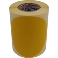 Erdo Ticaret Kuşe Daire Renk Baskılı Çap Etiketi 100MM Daire Ölçülerinde Yuvarlak Çıkartma Sticker Ruloda 250 Adet Kendinden Yapışkanlı Rulo Etiketi Barkod Yazıcılar ile Uyumlu 40MM Kuka (Sarı)