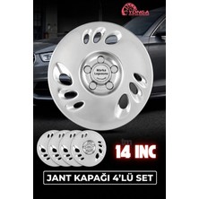 Yonga Oto Aksesuar Hyundai H100 14 Inç Jant Kapağı 4'lü Set Gümüş + 4 Amblem + 8 Cırt Kelepçe