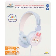 Eccho Tavşan Desenli Mikrofonlu Kulak Üstü Kulaklık - S01000007