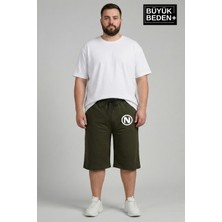Superlife Büyük Beden Erkek N Baskılı Şort Rahat Kalıp Basic Penye 3xl-6xl SPR26BSR591-19