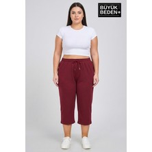 Superlife Kadın Büyük Beden Şort 3xl-6xl  Rahat Kesim Diz Altı Günlük ŞORT-SPR26BSRK591