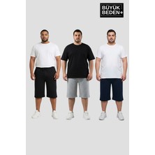 Superlife Erkek Büyük Beden Rahat Kalıp Şort Seti 3x-6xl SPR26BSR591+3