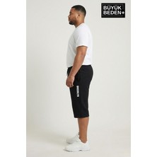 Superlife Büyük Beden Erkek Kapri Şort Brooklyn Baskılı Rahat Kalıp 3xl-6xl SPR26BSR591-02