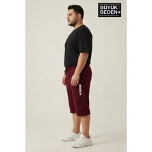 Superlife Büyük Beden Erkek Kapri Şort Brooklyn Baskılı Rahat Kalıp 3xl-6xl SPR26BSR591-02