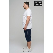 Superlife Büyük Beden Erkek Kapri Şort Brooklyn Baskılı Rahat Kalıp 3xl-6xl SPR26BSR591-02