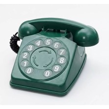 Vintage Home Retro Çevirmeli Klasik Antika Görünümlü Numaratik Telefon Dekor Yeşil Midastech