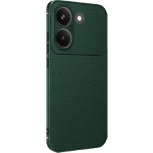 Teknoparkx Mey Ithalat®   Poco X8 Pro Auto Focus Karbon Kapak - Koyu Yeşil