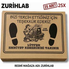 Zürih Ticaret Zurıhlab Kraft Araba Paspası 35X50 cm - 25 Adetlik Set - Oto Servis Kağıt Paspas - Koruyucu Paspas