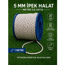 Şanlı Ambalaj 5 mm Ipek Halat – Örgü Ip | Metre Satış | Dayanıklı & Çok Amaçlı