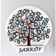 Mundy Şarköy Temalı Polyester Kabartmalı Nazar Ağacı Magnet Çap: 6 cm – Dekoratif Hediyelik Buzdolabı Süsü  (KOD:1130)
