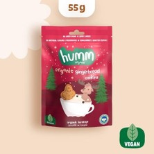 Humm Organic Humm Organik Zencefilli Tarçınlı Kurabiye 55G Vegan Atıştırmalık, Renklendirici ve Koruyucu İçermez