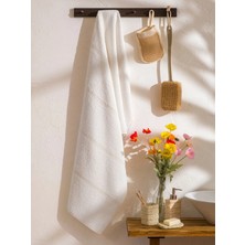 LC Waikiki Lcw Home %100 Pamuk Waffle Dokulu Banyo Havlusu 70X140 cm Ekru Upreshıne
