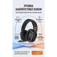 Matechno Wireless Hd Sesli Rgb Oyuncu Kulaklık Kablosuz Mikrofonlu Bluetooth Oyuncu Kulaklığı Mikrofonlu Rgb Işıklı Bluetooth 5.4 Kulaklık