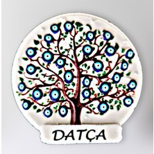 Mundy Datça Temalı Polyester Kabartmalı Nazar Ağacı Magnet Çap: 6 cm – Dekoratif Hediyelik Buzdolabı Süsü  (KOD:1134)