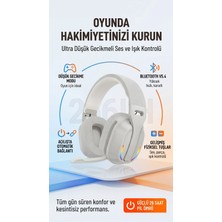 Matechno Wireless Hd Sesli Rgb Oyuncu Kulaklık Kablosuz Mikrofonlu Bluetooth Oyuncu Kulaklığı Mikrofonlu Rgb Işıklı Bluetooth 5.4 Kulaklık