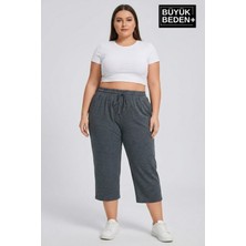 Superlife Kadın Büyük Beden Şort 3xl-6xl  Rahat Kesim Diz Altı Günlük ŞORT-SPR26BSRK591