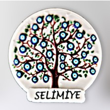 Mundy Selimiye Temalı Polyester Kabartmalı Nazar Ağacı Magnet Çap: 6 cm – Dekoratif Hediyelik Buzdolabı Süsü  (KOD:1133)