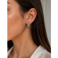 Girift Vintage Yael Metal Zirkon Taşlı Küpe